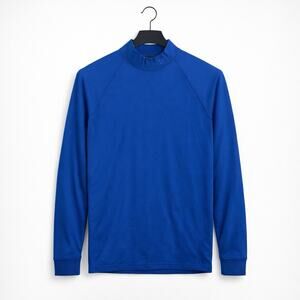 Zero Restriction Mens L Blue Tour Series Golf Mock Neck Performance Sweatshirt